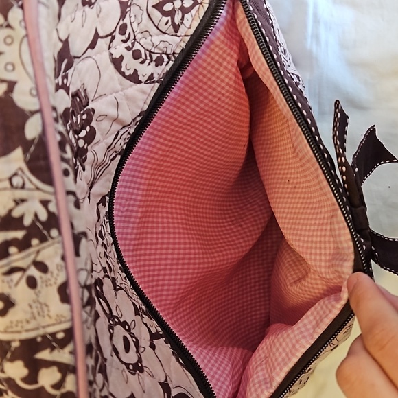 Pink and Brown Paisley Backpack - Picture 3 of 14